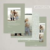 "Beach Linen" - Holiday Cards in Eucalyptus by Kelly Schmidt - Back of Card Options