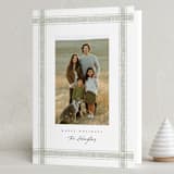 "Beach Linen" - Holiday Cards in Eucalyptus by Kelly Schmidt - Folded Card