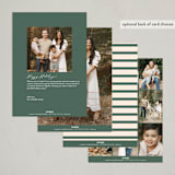 "Woodland Border" - Holiday Cards in Pine by Julie Murray - Back of Card