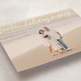 "Warm Holiday Wishes Script" - Holiday Cards in Snow by Kristen Magee - Detail