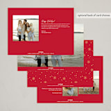 "Polaroid Stack" - Holiday Cards in Poinsettia by Robert and Stella - Back of Card