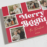 "Polaroid Stack" - Holiday Cards in Poinsettia by Robert and Stella - Detail