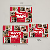 "Polaroid Stack" - Holiday Cards in Poinsettia by Robert and Stella - Formats Available