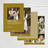 "Brightly Framed" - Holiday Cards in Mustard by Wendy Chung - Back of Card