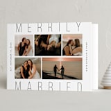 "Married" - Holiday Cards in Parchment by Jennifer Lew - Folded Card