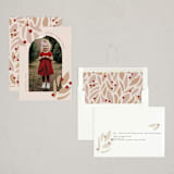 "SeasonalLeaves" - Holiday Cards in Winter Berry by Kelly Williams - Assembled