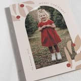 "SeasonalLeaves" - Holiday Cards in Winter Berry by Kelly Williams - Detail