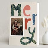 "Merry Collage" - Holiday Cards in Coniferous by Sumak Studio - Folded Card
