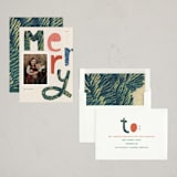 "Merry Collage" - Holiday Cards in Coniferous by Sumak Studio - Assembled