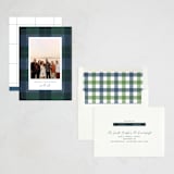 "Felted Plaid" - Holiday Cards in Blue Spruce by Susan Zinader - Assembled