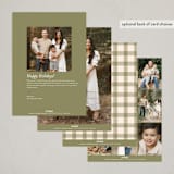 "Blanket Stitch" - Holiday Cards in Evergreen by Julie Murray - Back of Card Options