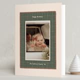 "Blanket Stitch" - Holiday Cards in Evergreen by Julie Murray - Folded Card