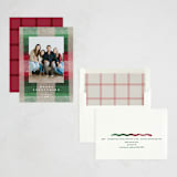 "Plaid Paper" - Holiday Cards in Boysenberry by Carrie Moradi - Assembled
