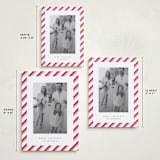 "Candy Frame" - Holiday Cards in Candy Cane by Yuliya Evseeva - Formats Available