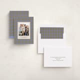 "Cozy Gingham" - Holiday Cards in Blueberry by Beth Vassalo - Assembled
