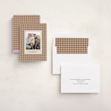 "Cozy Gingham" - Holiday Cards in Peony by Beth Vassalo - Assembled
