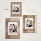 "Cozy Gingham" - Holiday Cards in Peony by Beth Vassalo - Formats Available