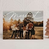 "Blowing" - Holiday Cards in Snow by Lauren Chism - Front