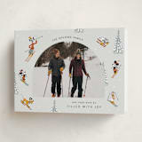 "Mickey and Friends Tis The Ski-son" - Holiday Cards in Ice by Kelsey Mucci - Folded Card