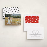"Mickey Outline" - Holiday Cards in Snow by Hooray Creative - Assembled