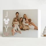 "Striped Joy" - Holiday Cards in Snow White by Alston Foster - Folded Card