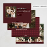 "Merriest Christmas Cheer" - Holiday Cards in Cranberry by Ashley Cuccio - Back of Card Options