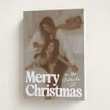 "Vintage Classic" - Holiday Cards in Snowfall by Everett Paper Goods - Folded Card