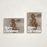 "Vintage Classic" - Holiday Cards in Snowfall by Everett Paper Goods - Photo Orientation Options
