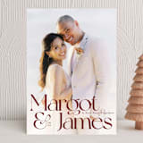 "Merry & Married" - Holiday Cards in Mulled Wine by Hudson meet Rose - Front