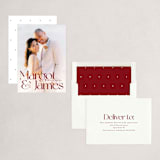 "Merry & Married" - Holiday Cards in Mulled Wine by Hudson meet Rose - Assembled