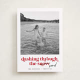 "Dashing Holiday" - Holiday Cards in Candy Cane by Louise Kay - Front