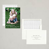 "Happy moments" - Holiday Cards in Cotton by Stacey Meacham - Assembled