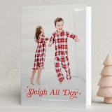 "Sleigh All Day" - Holiday Cards in Venetian by Itsy Belle Studio - Folded Card