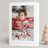 "There's a List" - Holiday Cards in Persimmon by Olivia Raufman - Folded Card