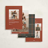 "Foiled plaid" - Holiday Cards in Autumn by Annie Holmquist - Back of Card Options