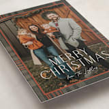 "Foiled plaid" - Holiday Cards in Autumn by Annie Holmquist - Detail
