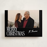 "Merry Stack" - Holiday Cards in Coal by Ekko Studio - Front