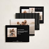 "Merry Stack" - Holiday Cards in Coal by Ekko Studio - Back of Card Options