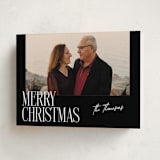 "Merry Stack" - Holiday Cards in Coal by Ekko Studio - Folded Card
