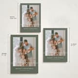 "Delicate Ribbon" - Holiday Cards in Balsam by Wildfield Paper Co - Formats Available