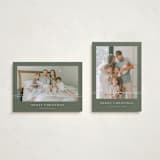 "Delicate Ribbon" - Holiday Cards in Balsam by Wildfield Paper Co - Photo Orientation Options