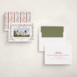 "Laurel Wreath" - Holiday Cards in Holly Berry by Wildfield Paper Co - Assembled