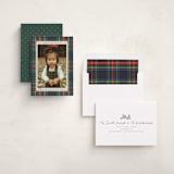 "Tartan" - Holiday Cards in Flannel by Wildfield Paper Co - Assembled