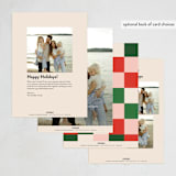 "Cubes" - Holiday Cards in Cream by Iveta Angelova - Back of Card Options