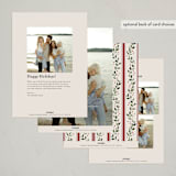 "Holly Framed" - Holiday Cards in Sugar Cookie by Everett Paper Goods - Back of Card Options
