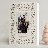 "Holly Framed" - Holiday Cards in Sugar Cookie by Everett Paper Goods - Folded Card