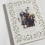 "Holly Framed" - Holiday Cards in Sugar Cookie by Everett Paper Goods - Detail