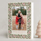 "Snowberry" - Holiday Cards in Eggnog by Robert and Stella - Folded Card