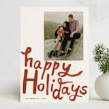 "modern holiday lettering" - Holiday Cards in Santa by Sumak Studio - Front