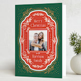 "Vintage Frame" - Holiday Cards in Classic Christmas by Paper Raven Co. - Folded Card